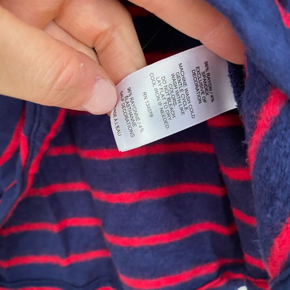 Vineyard Vines' Break Stripe Relaxed Shep Shirt Red Blue Size L 14 - Picture 6 of 8